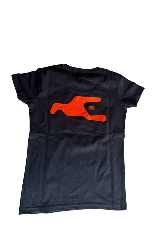 ACR T-shirt Dame Sort/Orange