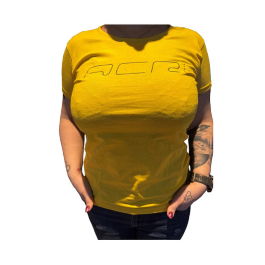 ACR T-shirt Dame Gul/Sort